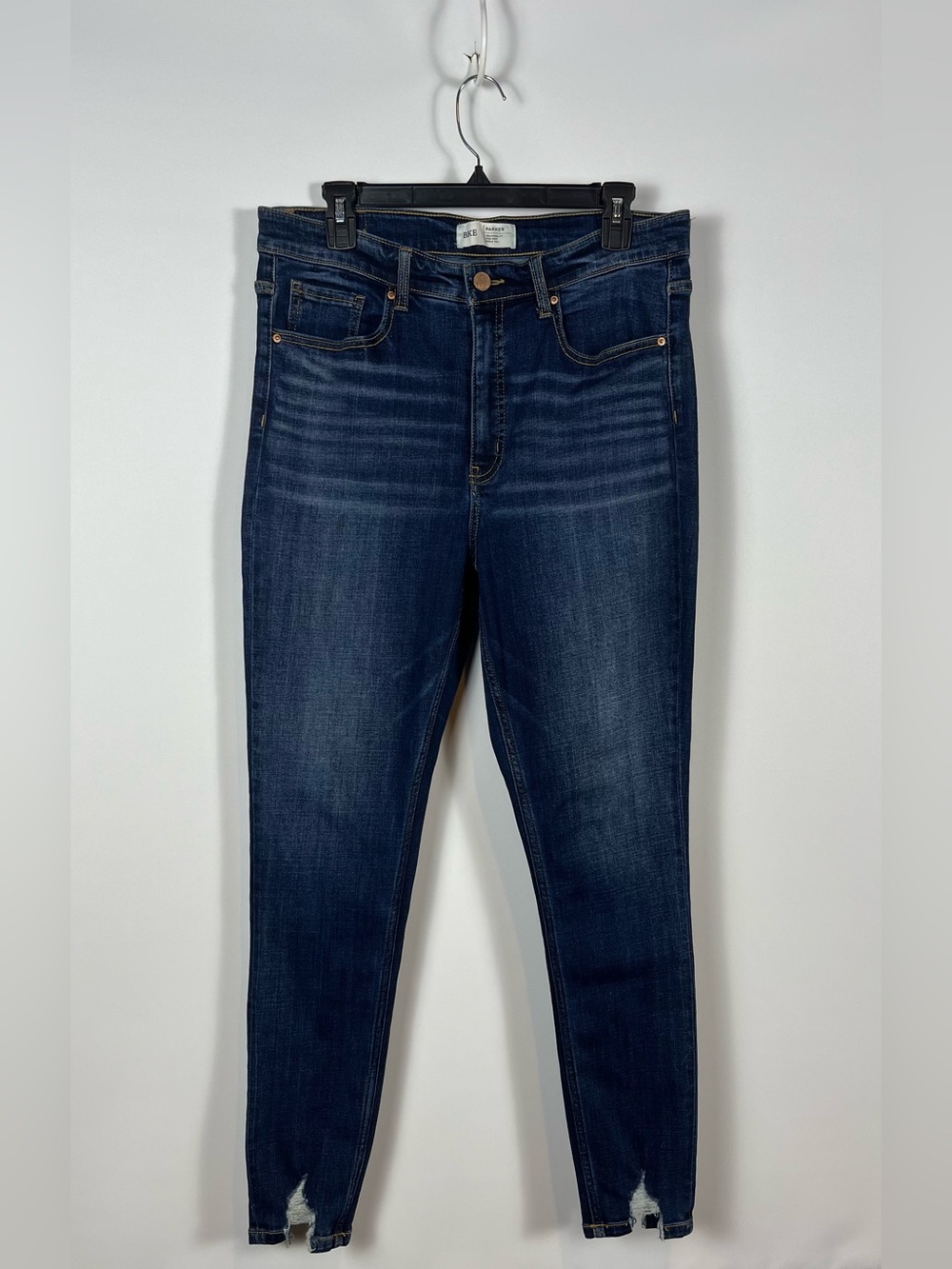BKE PARKER High-Rise Dark Blue Stretch Skinny Jeans Size 32 Inseam 29”